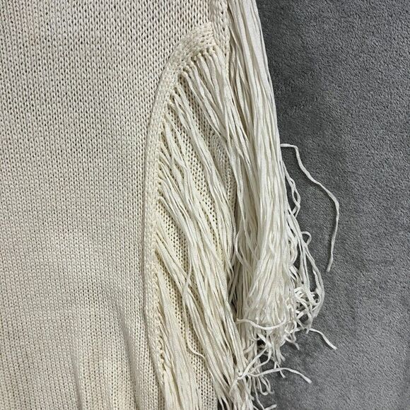 Indah Fringe Tunic Top Sweater Hand Knit Bohemian Western Womens Sz S/M - Picture 8 of 10